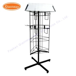 3 Sided Triangle Metal Wire Display Rack