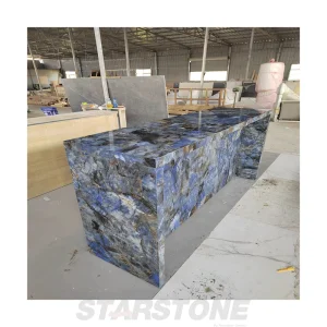 Luxury Custom Marble Countertop Slabs Blue Stone Kitchen Marble Island Countertops