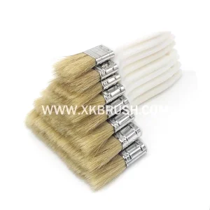 Hair Paint Brush, Paint Brush Handle, Flat Brush with Natural Bristle Multicolor Handle
