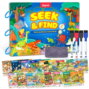 Joycat Educational Toys Preshcool Learning Playing Reusable Interactive Children Scenes Gift Box Activity Mats Learning Cards