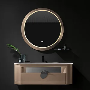 BNITM Foshan Fantastic Design Bathroom Cabinet Waterproof Model Stainless Steel Bathroom Vanity with Sink Mirror Lights