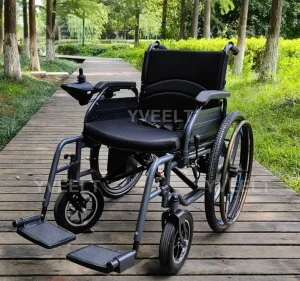 Health Care Supplies Portable Shock Absorption Power Wheel Chair Folding Electric Wheelchair Price for Elderly