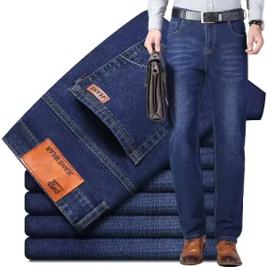 Calça Jeans Casual Slim-Fit Masculina