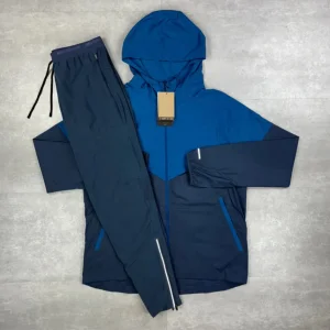 Custom Breathable Tracksuit for Men Jogger Sweatpants Sweatshirt Set Outdoor Running Windproof Jacket Zip up Hoodies Sportswear