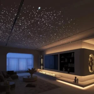 Modern Fiber Optic RGB Star Ceiling Panels 7 Color RGB Light For Living Room Or Apartment Ceiling
