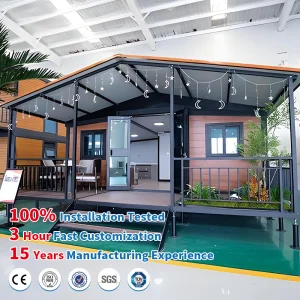 Container Folding House With Yard Deck