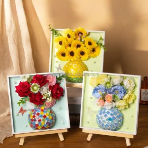 DIY Vase Mosaic Painting Kit DIY Arts Painting Kit and Craft Kits Mosaic Tiles DIY Crafts with Vase Flower Mosaic Accessories