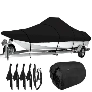 Waterproof Trailerable Boat Cover with 150d/600d Solution-Dyed Polyester for Marine Use