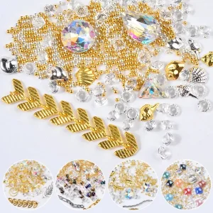 Mixed Nail Art Designs Alloy with Rhinestone