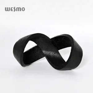 Creative Irregular Geometric Tabletop Ornament Pieces Design Resin Black Curly Shapes for Modern Minimalist Home Decor
