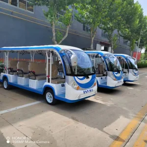 Hi-Q Electric Tourist Sightseeing Car 2024 2025 Electric Shuttle Bus Price Mini Bus for Park New Golf Cart Golf Carts