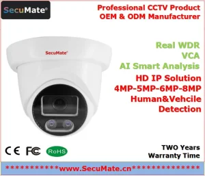 Hik Compatible CCTV 2MP 4MP 5MP Full Color Night Vision IP Camera Poe 2.8mm Colorvu Warm Light Plastic Dome Turret Dome Network IP Camera