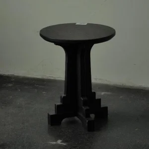 Handcrafted Solid Wood Side Table Accent End Table With Unique Architectural Pedestal Design Wood Living Room Furniture on Sale