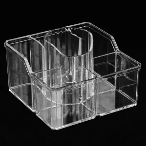 Soporte para brochas de maquillaje de cristal