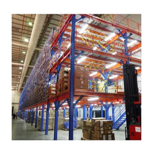 Warehouse Mezzanine Platform with Safety Pallet Gate