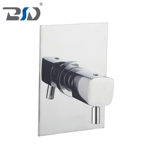 Brass 4 Way with Rectangluar Plate Thermostatic Shower Valve Diverter