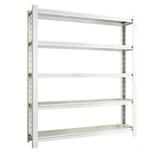 Customized Industrial 5-Tier White Steel Storage Rack