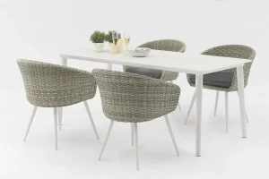 4 Chairs Aluminum Table