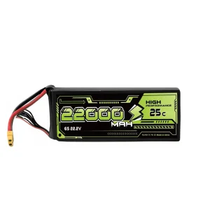 Drone Battery 25c 22000mAh High Discharge Rate Temperature-Resistant Fpv Racing Drone Kit Battery