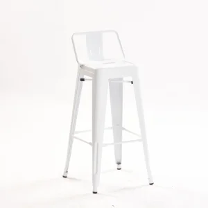 Wholesale Prices American Loft Industrial Simple Style Metal Iron White Bar Stool