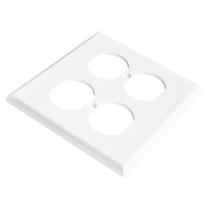OEM 2-Gang Duplex Receptacle Wall Plate, Standard Size, Glossy White Manufacturer, Supplier