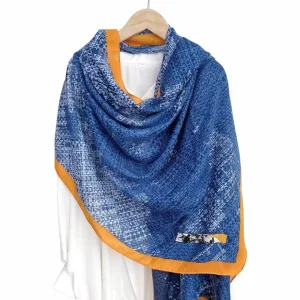 Elegant Tweed Print Polyester Chiffon Snood Fashion Shawl Headscarf for Muslim Women