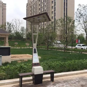 Multi Functional Urban Street Smart Garden Bench Stainless Steel Outdoor Park Chair Solar Energypower Bench