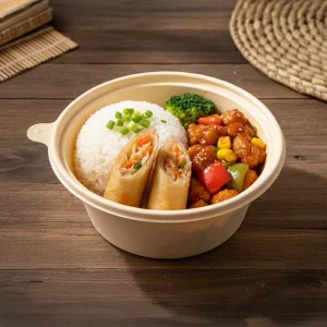 Eco Friendly Degradable Packaging Boxes Biodegradable Disposable Lunch Box Corn Starch Takeaway Food Containers