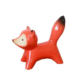 16cm 6.3inch Ceramic Red Fox Couple Sets Crafts Home Decor Ornament Ceramic Animal Fox Sculptures