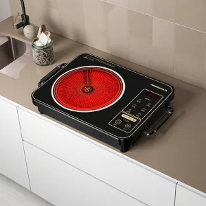 Ceramic-Glass Infrared Induction Cooktop Stainless Steel Housing