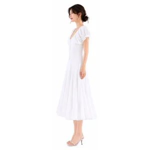 Vestido midi con fruncido