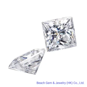 Princess Cut Loose Moissanite Gemstone for Jewelry Setting