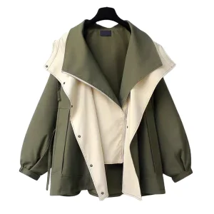 Wholesale 2024 Spring and Autumn Womens Windbreaker Jacket Leisure Fashion Hooded Jacket Women's Trench Coats