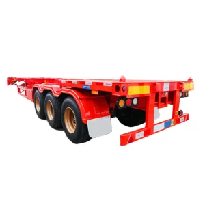 2/3 Axles 20-40-45FT Air Suspension Light Tare Weight Extendable Slider Skeletal Container Chassis Semi-Trailer for Sale
