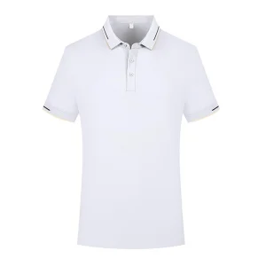 100% Polyester Mens Golf Polo T Shirts Custom Uniform Short Sleeve Polo Shirt with Custom Logo Printed