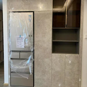 Customized Modern Stainless Steel MDF Wood Display Rack Design Bar Wine Cabinet Living Room Furniture Shelf Corner Display Cabinet