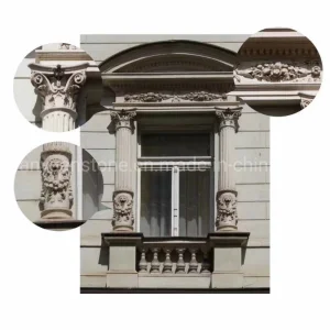 Surround Beige Sandstone Door Frame for Residence Decoration