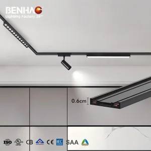 LED Track Light - Adjustable Magnetic Rail Spot Lights for Indoor &amp; Commercial Use Dimmable 3000K-6500K Ideal for Shops, Offices &amp; Galleries LED-Light-Bulbs