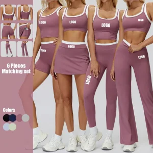 Bra Crop Top Skirt Shorts Leggings