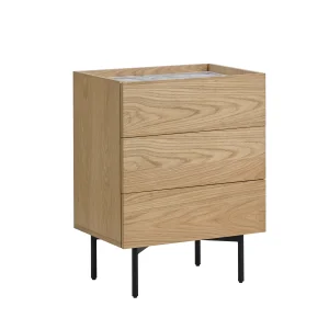 Home Furniture Bedroom Small Metal Frame Modern Wood Bedside Table Nightstand Night Stand for Bedroom