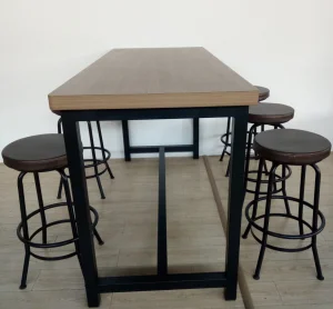 Long High Top Steel Bar Table Stool