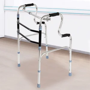 Standard Walker Carrying a Walking Aid