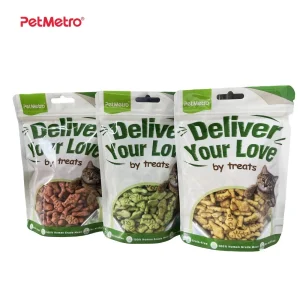 Catnip Enhanced 100g Crunchy Texture Dental Benefit Fish Shape Snack for Export Catnip Infused Cat Treats