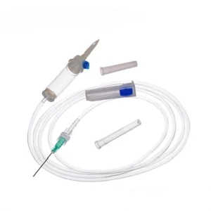 Conjunto de infusión de extensión de regulador de flujo intravenoso