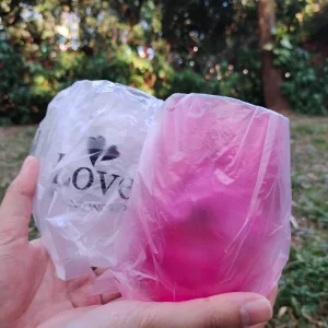 Unbreakable Plastic Polycarbonate Stemless Wine Cup Tumbler Glass