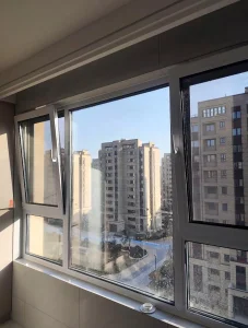 Customized upvc Window Sound Insulation Windproof Features Inward Tilting Design for Safety Protection