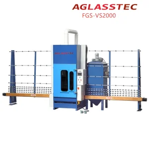 High Efficiency and High Quality Automatic Vertical Glass Sandblasting Machine with Automatic Gun and Manual Gun