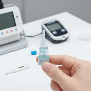 Blue Cap Blood Collection Tube, Transparent, No Scale, Lab Consumables