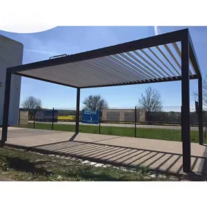 Electric motorized aluminum pergola