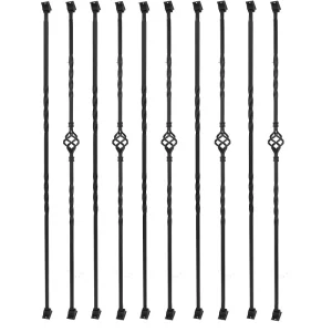 Decorative Wrought Iron Baluster Stair Railing Baluster